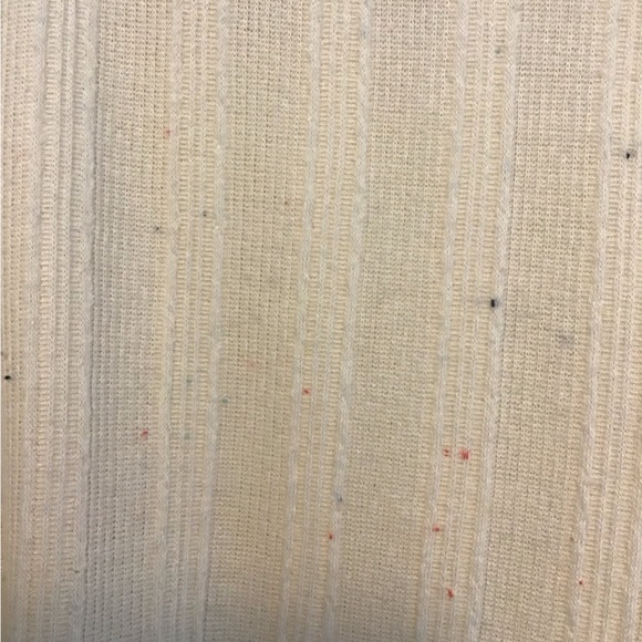 NWOT Lush size large Cream crop top with speckles of blue and red - Picture 2 of 4